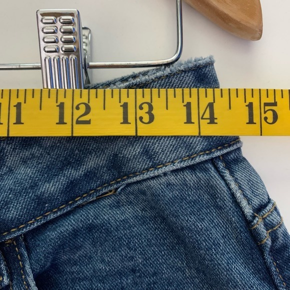 PRINCESS POLLY Trader Two Tone Wide Leg High Rise Frayed Denim Jeans NWT NFR - Picture 15 of 16